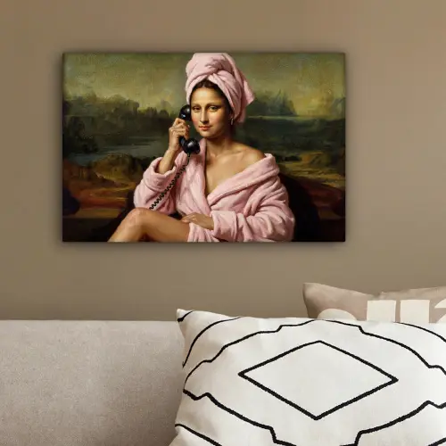 Mona - Klassiek - Roze canvas 2cm klein -sfeer3