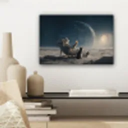 Maan - Kat - Astronaut - Ruimte canvas 2cm klein -sfeer6