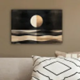 Maan - Cirkel - Goud canvas 2cm klein -sfeer3