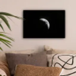 Maan - Hemel - Zwart - Schaduw canvas 2cm klein -sfeer1