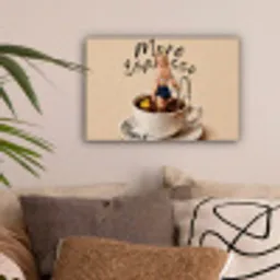 More espresso - Koffie - Eend canvas 2cm klein -sfeer1