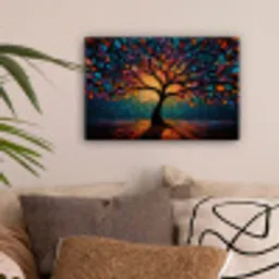 Mozaïek - Kleurrijk - Boom - Takken canvas 2cm klein -sfeer1