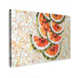 Mozaïek - Watermeloen - Rood - Pitten canvas 2cm klein -z3d