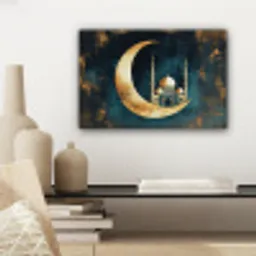 Moskee - Halve maan - Goud - Ramadan - Islamitische canvas 2cm klein -sfeer6