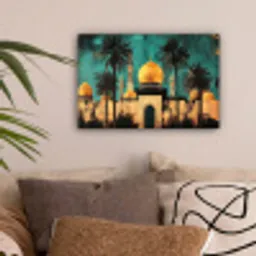 Moskee - Goud - Arabisch - Islamitische canvas 2cm klein -sfeer1