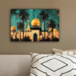 Moskee - Goud - Arabisch - Islamitische canvas 2cm klein -sfeer3