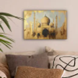 Moskee - Goud - Arabisch - Ramadan - Islamitische canvas 2cm klein -sfeer1