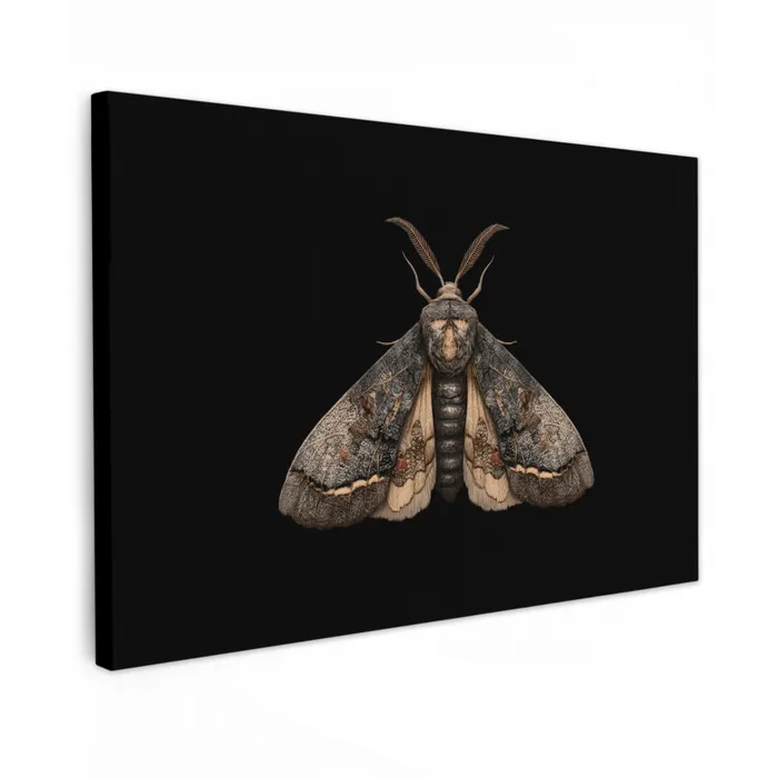 Mot - Bladachtig - Grijs canvas 2cm klein -z3d