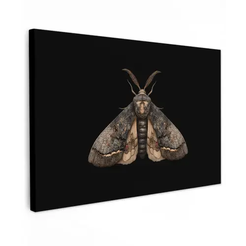 Mot - Bladachtig - Grijs canvas 2cm klein -z3d
