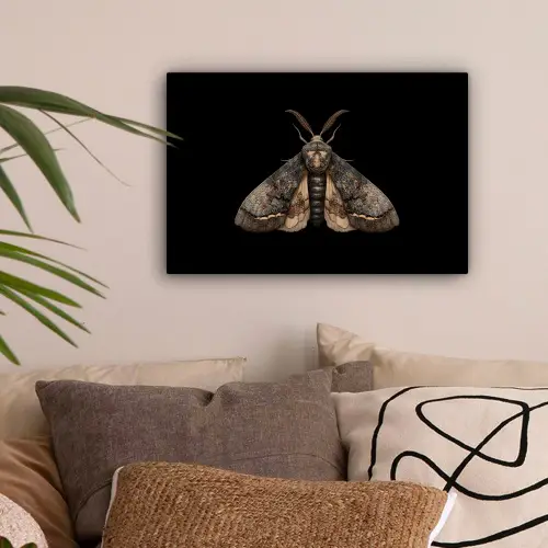 Mot - Bladachtig - Grijs canvas 2cm klein -sfeer1