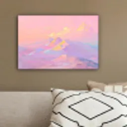 Bergtoppen - Wolken - Dromerig canvas 2cm klein -sfeer3