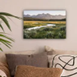 Berglandschap - Rivier - Bos canvas 2cm klein -sfeer1