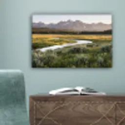 Berglandschap - Rivier - Bos canvas 2cm klein -sfeer4