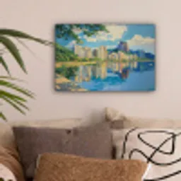 Berg - Skyline - Strand - Water canvas 2cm klein -sfeer1