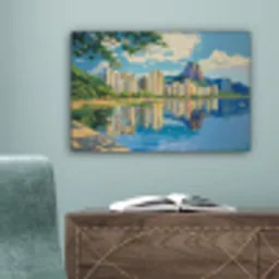 Berg - Skyline - Strand - Water canvas 2cm klein -sfeer4