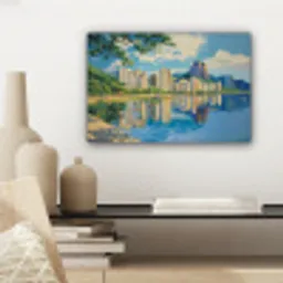 Berg - Skyline - Strand - Water canvas 2cm klein -sfeer6