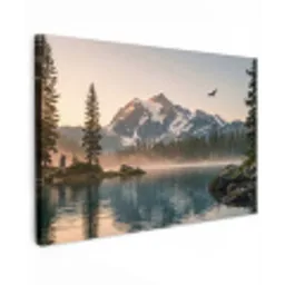 Bergen - Water - Bomen canvas 2cm klein -z3d