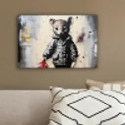 Muisje - Rood - Graffiti canvas 2cm klein -sfeer3