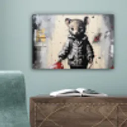 Muisje - Rood - Graffiti canvas 2cm klein -sfeer4