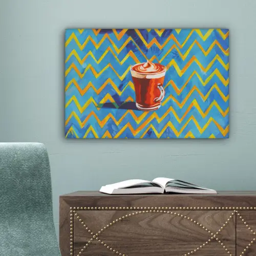 Mok - Koffie - Zigzag - Slagroom canvas 2cm klein -sfeer4