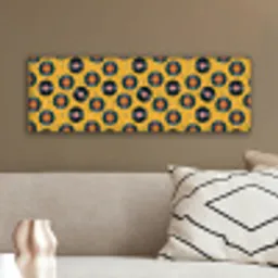 Muziek - Patroon - Geel canvas 2cm klein 828 -sfeer3