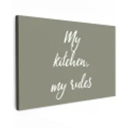 My kitchen, my rules - Spreuken - Quotes canvas 2cm klein -z3d