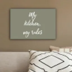 My kitchen, my rules - Spreuken - Quotes canvas 2cm klein -sfeer3