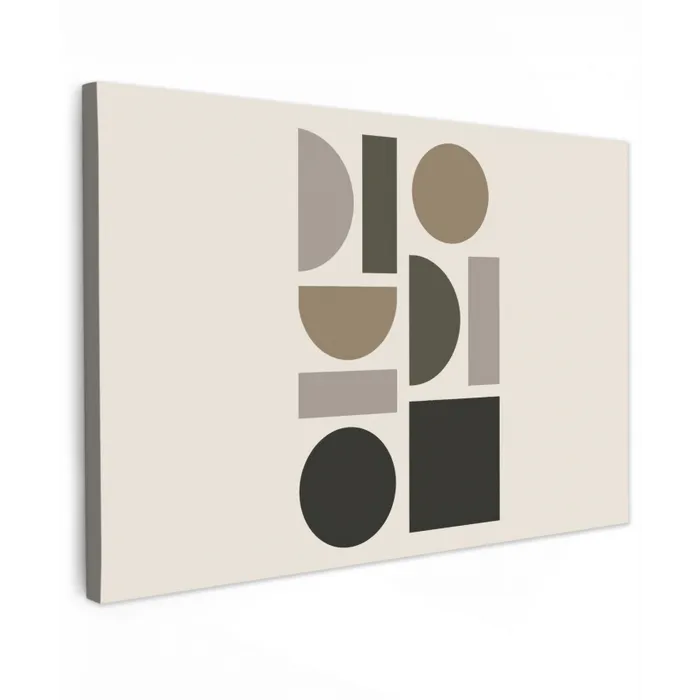 Natuurlijke tinten - Grafisch - Verticale compositie canvas 2cm klein -z3d