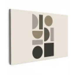 Natuurlijke tinten - Grafisch - Verticale compositie canvas 2cm klein -z3d