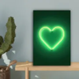 Neon - Groen - Licht canvas 2cm klein -sfeer4