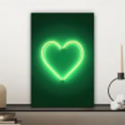 Neon - Groen - Licht canvas 2cm klein -sfeer6