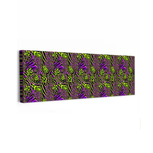 Neon - Paars - Dieren - Patroon canvas 2cm klein 828 -z3d