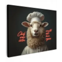 neon-schaap-koksmuts-5-4 canvas 2cm klein -z3d