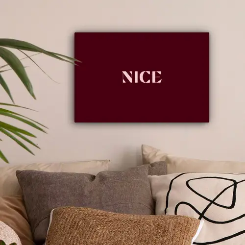 Nice - Bordeaux - Roze canvas 2cm klein -sfeer1