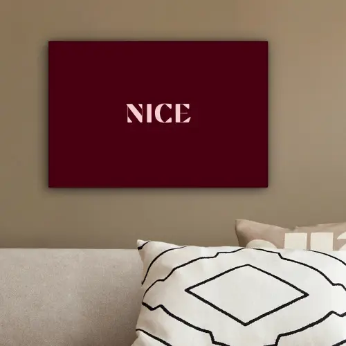Nice - Bordeaux - Roze canvas 2cm klein -sfeer3