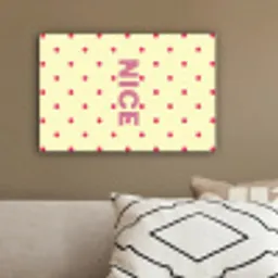 Nice - Stippen - Roze - Geel canvas 2cm klein -sfeer3