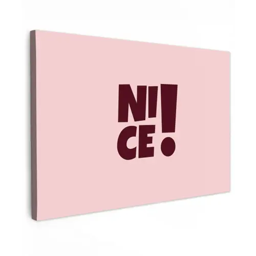 Nice - Uitroepteken - Roze canvas 2cm klein -z3d