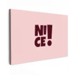 Nice - Uitroepteken - Roze canvas 2cm klein -z3d