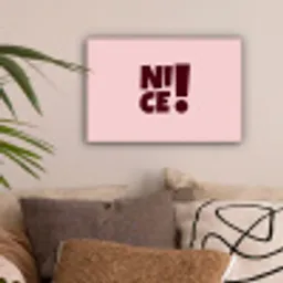 Nice - Uitroepteken - Roze canvas 2cm klein -sfeer1