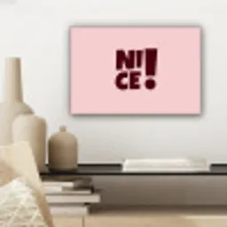 Nice - Uitroepteken - Roze canvas 2cm klein -sfeer6