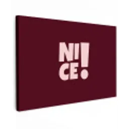 Nice - Uitroepteken - Rood canvas 2cm klein -z3d