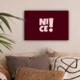 Nice - Uitroepteken - Rood canvas 2cm klein -sfeer1