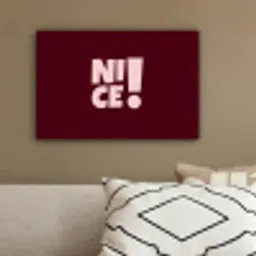 Nice - Uitroepteken - Rood canvas 2cm klein -sfeer3