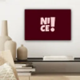 Nice - Uitroepteken - Rood canvas 2cm klein -sfeer6