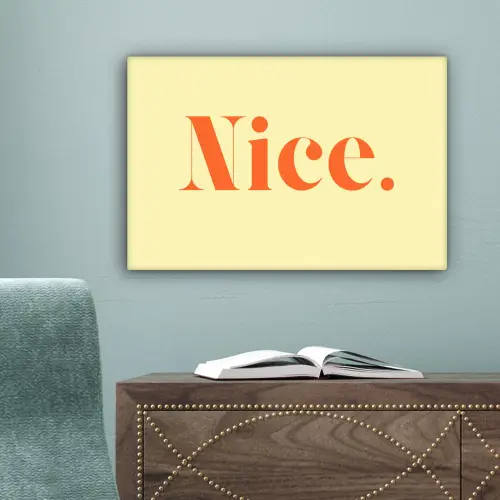 Nice - Oranje - Geel - Minimalistisch canvas 2cm klein -sfeer4