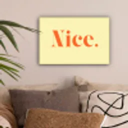 Nice - Oranje - Geel - Minimalistisch canvas 2cm klein -sfeer1