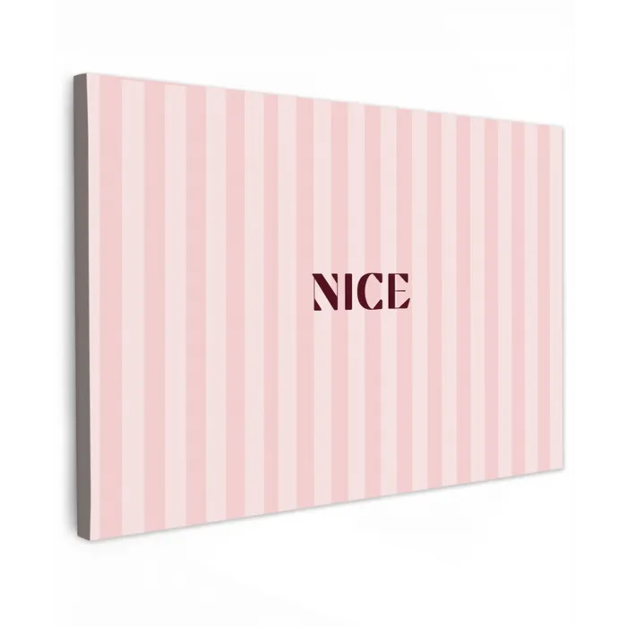 Nice - Strepen - Roze canvas 2cm klein -z3d