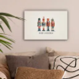 Notenkrakers - Minimalistisch - Kerst - Beige canvas 2cm klein -sfeer1