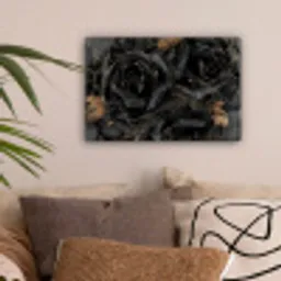 Obsidiaan - Zwart - Goud - Patroon canvas 2cm klein -sfeer1