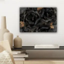 Obsidiaan - Zwart - Goud - Patroon canvas 2cm klein -sfeer6